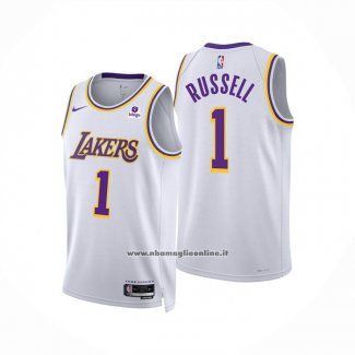 Maglia Los Angeles Lakers D'angelo Russell #1 Association 2022-23 Bianco