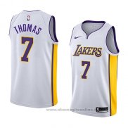 Maglia Los Angeles Lakers Isaiah Thomas NO 7 Association 2018 Bianco