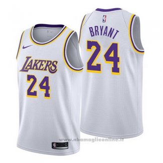 Maglia Los Angeles Lakers Kobe Bryant NO 24 Association 2018-19 Bianco