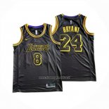 Maglia Los Angeles Lakers Kobe Bryant No 8 24 Nero