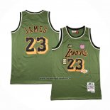 Maglia Los Angeles Lakers LeBron James #23 Mitchell & Ness 2018-19 Verde