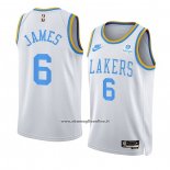 Maglia Los Angeles Lakers LeBron James #6 Classic 2022-23 Bianco