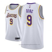 Maglia Los Angeles Lakers Luol Deng NO 9 Association 2018-19 Bianco