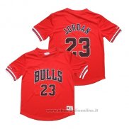 Maglia Manica Corta Chicago Bulls Michael Jordan NO 23 Rosso