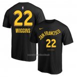 Maglia Manica Corta Golden State Warriors Andrew Wiggins Citta 2023-24 Nero