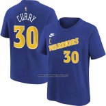 Maglia Manica Corta Golden State Warriors Stephen Curry Classic 2022-23 Blu