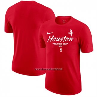 Maglia Manica Corta Houston Rockets Rosso1