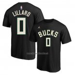 Maglia Manica Corta Milwaukee Bucks Damian Lillard Statement Nero