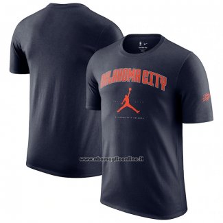 Maglia Manica Corta Oklahoma City Thunder Essential Citta Nero