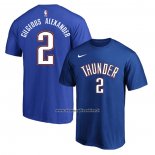 Maglia Manica Corta Oklahoma City Thunder Shai Gilgeous-Alexander Blu