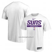 Maglia Manica Corta Phoenix Suns Practice Performance 2022-23 Bianco