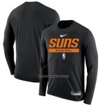 Maglia Manica Lunga Phoenix Suns Practice Performance 2022-23 Nero