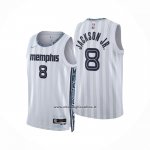 Maglia Memphis Grizzlies Jackson Jr. No 8 Citta 2025-26 Bianco