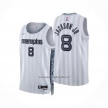 Maglia Memphis Grizzlies Jackson Jr. No 8 Citta 2025-26 Bianco