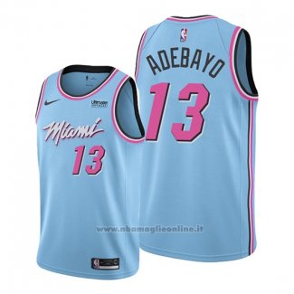 Maglia Miami Heat Bam Adebayo NO 13 Citta 2019-20 Blu