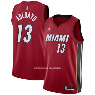 Maglia Miami Heat Bam Adebayo #13 Statement 2020-21 Rosso