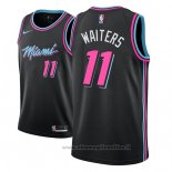 Maglia Miami Heat Dion Waiters NO 11 Citta 2018-19 Nero