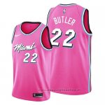 Maglia Miami Heat Jimmy Butler NO 22 Earned 2019 Rosa