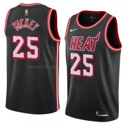 Maglia Miami Heat Jordan Mickey NO 25 Classic 2018 Nero