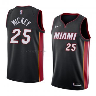 Maglia Miami Heat Jordan Mickey NO 25 Icon 2018 Nero