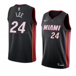 Maglia Miami Heat Marcus Lee NO 24 Icon 2018 Nero