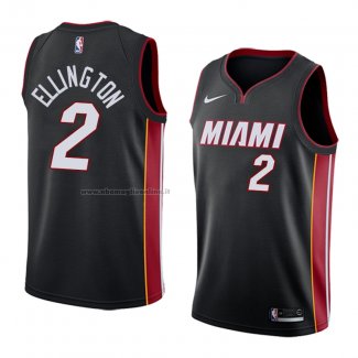 Maglia Miami Heat Wayne Ellington NO 2 Icon 2018 Nero