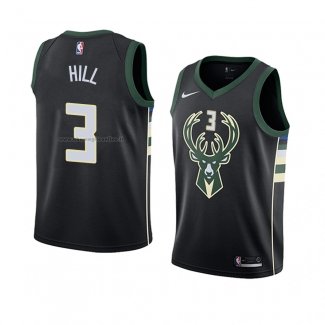 Maglia Milwaukee Bucks George Hill NO 3 Statement 2018 Nero