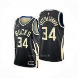 Maglia Milwaukee Bucks Giannis Antetokounmpo No 34 Statement 2024-25 Nero