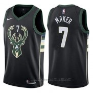 Maglia Milwaukee Bucks Thon Maker NO 7 Statement 2017-18 Nero