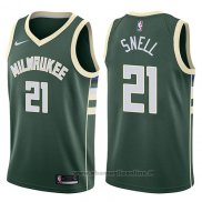 Maglia Milwaukee Bucks Tony Snell NO 21 Swingman Icon 2017-18 Verde