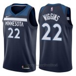 Maglia Minnesota Timberwolves Andrew Wiggins NO 22 2017-18 Blu