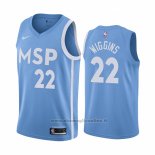 Maglia Minnesota Timberwolves Andrew Wiggins NO 22 Citta Edition Blu