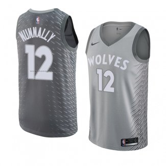 Maglia Minnesota Timberwolves James Nunnally NO 12 Citta 2018 Grigio