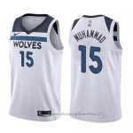 Maglia Minnesota Timberwolves Shabazz Muhammad NO 15 Association 2017-18 Bianco