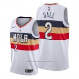 Maglia New Orleans Pelicans Lonzo Ball NO 2 Earned Bianco