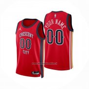 Maglia New Orleans Pelicans Personalizzate Statement 2024-25 Rosso