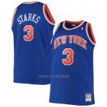 Maglia New York Knicks John Starks #3 Mitchell & Ness Hardwood Classics Blu