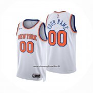 Maglia New York Knicks Personalizzate Association 2024-25 Bianco