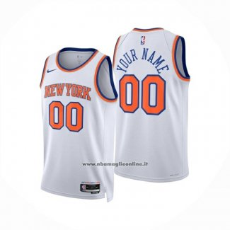 Maglia New York Knicks Personalizzate Association 2024-25 Bianco