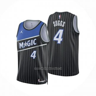 Maglia Orlando Magic Jalen Suggs No 4 Statement 2025-26 Nero