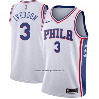 Maglia Philadelphia 76ers Allen Iverson #3 Association Bianco