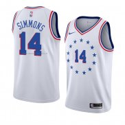 Maglia Philadelphia 76ers Jonathon Simmons NO 14 Earned 2018-19 Bianco