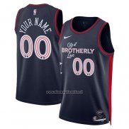 Maglia Philadelphia 76ers Personalizzate Citta 2023-24 Blu