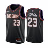 Maglia Phoenix Suns Cameron Johnson NO 23 Citta Nero