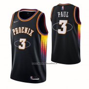 Maglia Phoenix Suns Chris Paul #3 75th Anniversary 2022 Nero