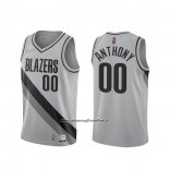 Maglia Portland Trail Blazers Carmelo Anthony #00 Earned 2020-21 Grigio