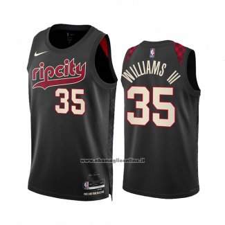 Maglia Portland Trail Blazers Robert Williams III #35 Citta 2023-24 Nero