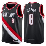 Maglia Portland Trail Blazers Shabazz Napier NO 8 Icon 2017-18 Nero