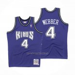 Maglia Sacramento Kings Chris Webber #4 Mitchell & Ness 1998-99 Nero