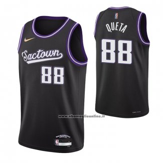 Maglia Sacramento Kings Neemias Queta #88 Citta 2021-22 Nero